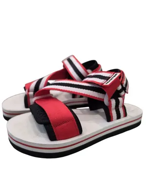Hunter Women's Adjustable Striped Sandals UK 6 US size 8 Red/White/Black thumbnail 11