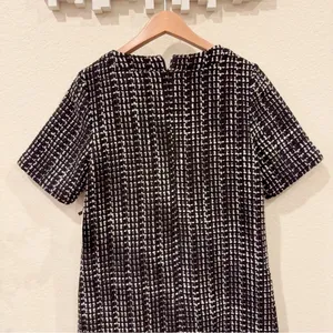 Lost + Wander Femme Forte Tweed Shift Dress in Black Ivory Size Small NWT thumbnail 10