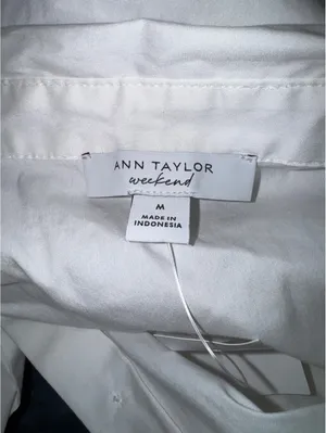 Ann Taylor White Long Sleeve Button-Up Shirt thumbnail 5