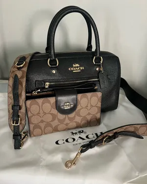 Coach Rowan Satchel Bag With Signature Canvas Detail And Wallet thumbnail 1