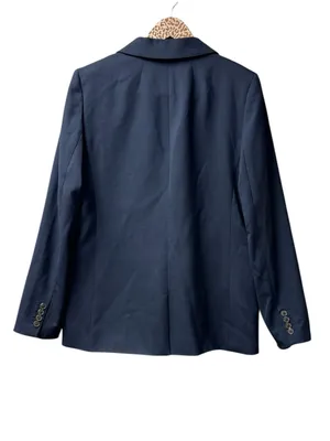 J. Crew Willa Blazer Italian City Wool Blend Jacket Navy Blue 12T TALL BK023 thumbnail 3