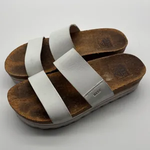 Reef Cushion Vista Hi White Double Strap Platform Sandals Womens 7 thumbnail 9