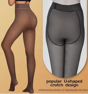 Amazon 2 Pairs Fleece Lined Tights Women thumbnail 2