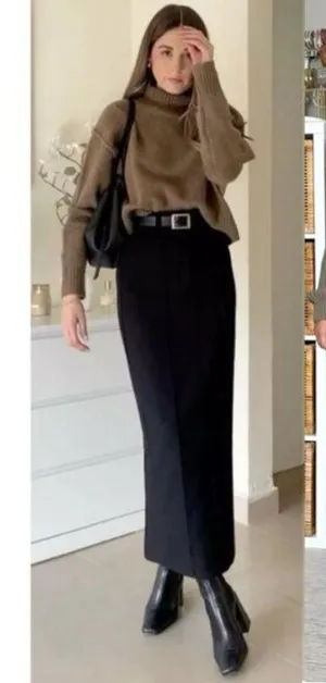 FREE PEOPLE Swim Too Deep Turtleneck Sweater in Olive Stone Size X-Small thumbnail 10
