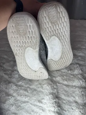 Adidas Cloudfoam White and Gray Knit Sneakers thumbnail 5