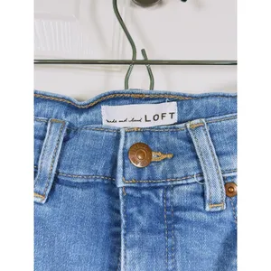LOFT Womens High Rise Flare Jeans Raw Hem Size 27 Medium Wash Y2K Denim Fall thumbnail 6