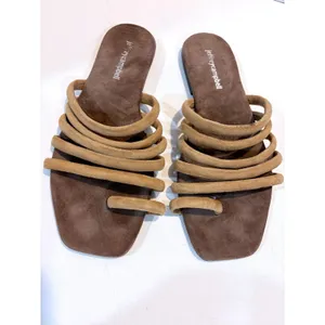 Jeffrey Campbell Suede Tubular Multi Strap Slide Sandals Womens Size 8 EU 39‎ thumbnail 2