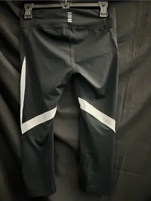 Under Armour Black and White Performance Compression Leggings MD thumbnail 2