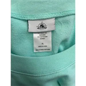 Disney Disneyland Blue Teal White Ombré‎ Cotton Crewneck Pullover Sweatshirt Size XL thumbnail 2