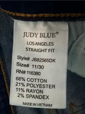 Judy Blue Dark Wash Straight Leg Jeans size 11/30 mid rise thumbnail 10