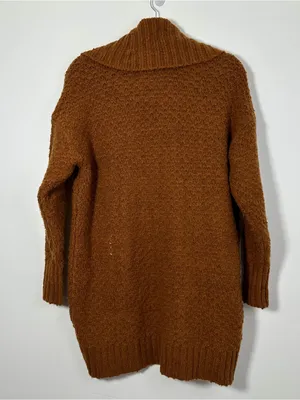 Anthropologie Women’s Small Rust Brown Oversized Open Front Cardigan thumbnail 5