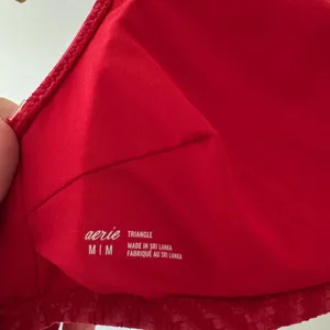 Aerie Womens Red‎ Triangle Padded Halter Bikini Swim Suit Top thumbnail 5