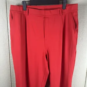 NEW Halara Flex DayStretch High Waisted Pocket Work Flare Pants Womens Sz XL Red thumbnail 2