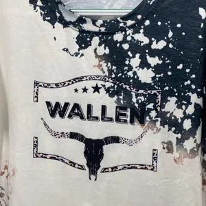Wallen bleached T-shirt concert casual western country casual festival rodeo thumbnail 2