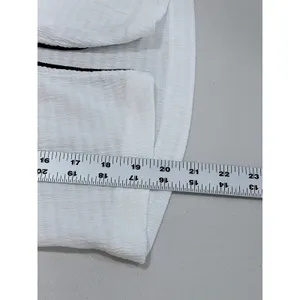 NWT Maeve Anthropologie White‎ Black Trim Ruffle Cropped Cardigan S thumbnail 12