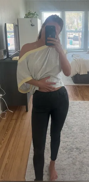 Black coated skinny jeans thumbnail 1