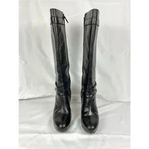 Cole Haan 'Air Cara' Boots High Heel Leather Tall Knee High Black Boot Sz 8.5 thumbnail 2