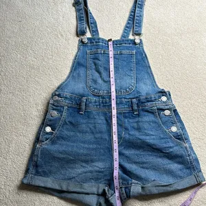 Old Navy: Blue Cuffed Overall Shorts thumbnail 5