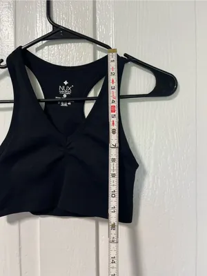 NUX Active 3 Piece Black Seamless Workout Set Tank Sports Bra 2 Leggings Size S thumbnail 11