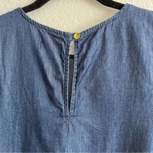 The Limited Sleeveless High-Low Denim Cotton Fit‎ & Flare Chambray Cotton Boho thumbnail 3
