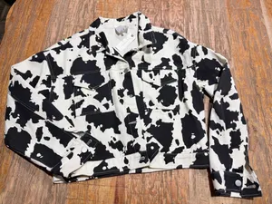 Anthropologie Cow Print Jacket thumbnail 1