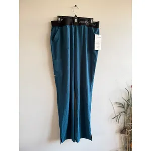 Skechers by Barco Vitality Scrub Pants XL Bahama Blue Logo‎ Elastic SK202 NWT thumbnail 2
