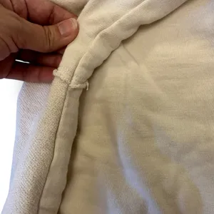 Anthropologie Pilcro Cream Long sleeve V-Neck Raw hem crop Sweatshirt Size Small thumbnail 5