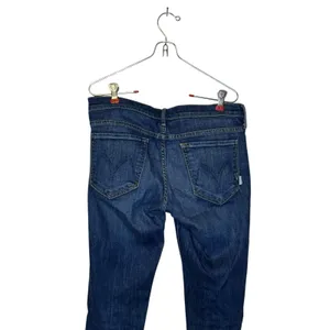Mother Women's Jeans The Runaway Skinny‎ Leg Raw Hem Dark Wash Denim Blue 30X30 thumbnail 9
