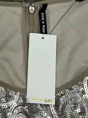 Doe & Rae Boutique Gold Sequin Beaded Sleeveless Cocktail Dress - Small - NWT thumbnail 10