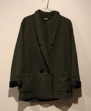 Signet Sportswear New York Vintage Dark Green Cuffed Coat thumbnail 1
