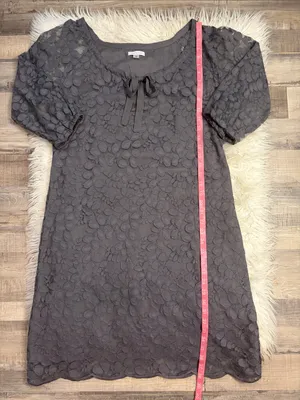 Garnet Hill Boheme Easy lace dress lined gray 12 thumbnail 6