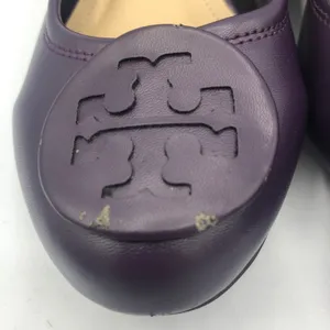 Tory Burch Minnie Purple Leather Ballet Flats Womens 5 Comfort Slip On thumbnail 4