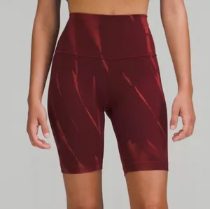 Lululemon Wunder Train HR Short 8" Fade Sun Bleached Wash Red Merlot thumbnail 1