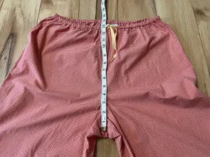 Victorias Secret Pajama Set Medium Orange Yellow Gingham Check Top & Crop Bottom thumbnail 8
