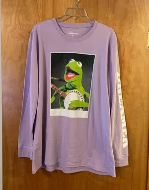 Disney The Muppets Kermit The Frog DREAMER Long Sleeve Shirt NWT Size XL 46-48 thumbnail 9