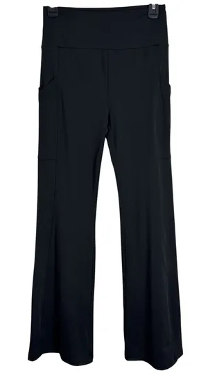 Lou & Grey Black Pull-On Flare Yoga Athleisure Lounge Pants Side Pockets size M thumbnail 1