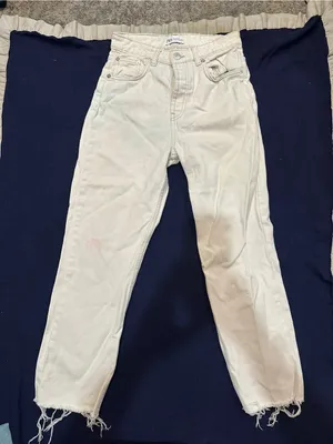 ZARA White Casual Denim Jeans thumbnail 1