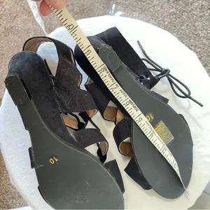 ANNA Black Lace-Up‎ Wedges, Size 9.5 thumbnail 6