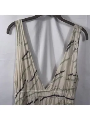 Alternative Apparel Cream Abstract Maxi Dress Size Large thumbnail 3