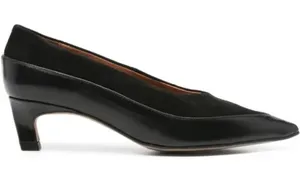 Angel‎ Alarcon Kitten Heels Leather Sheer Pointed Toe Pumps in Black Sz 38 thumbnail 1