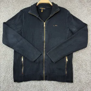 LRL Lauren Ralph Lauren Full Zip Sweater Jacket Womens XL Black Capsule Wardrobe thumbnail 2
