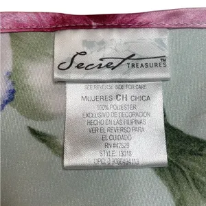 Y2K Vintage Secret Treasures Floral Satin babydoll slip dress camisole small thumbnail 5