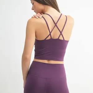 ✨NWT MONO B Venice Cloud‎ Light Crisscross Sports Bra thumbnail 3