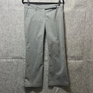 Y2K 90s Dress‎ Pants Medium Gray Pinstripe Wide Straight Leg Low Rise Be Cool thumbnail 10