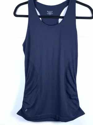 Athleta Womens Tank Top Small Navy Blue Racerback Running Workout Athletic thumbnail 2