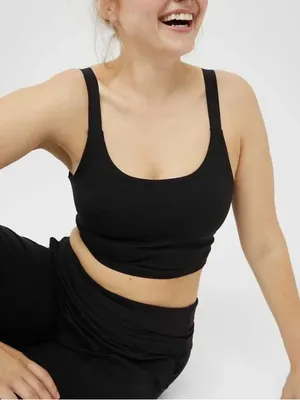 Offline by Aerie • The Hugger Longline Sports Bra black Recharge Least Support thumbnail 1