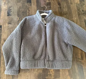 Hollister Gray Sherpa Jacket thumbnail 1