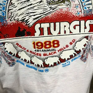 Vintage 1988 Sturgis Bike Rally 48th Annual Ride T-Shirt Medium M Biker 1980s thumbnail 2