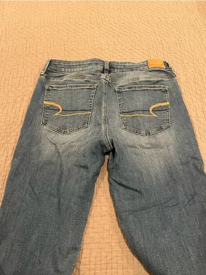 American Eagle Next Level Stretch Skinny Jeans - Blue Wash - Size 10 Long thumbnail 3