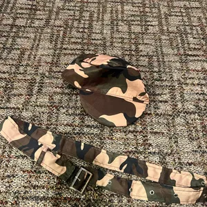Camouflage Cap and Belt Set - Green, Brown, Tan thumbnail 3